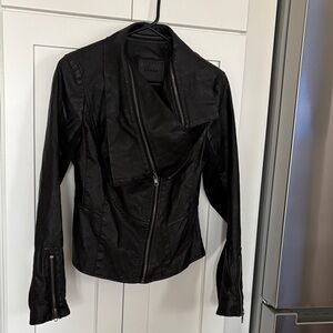 Blank NYC Black Asymmetrical Leather Moto Jacket